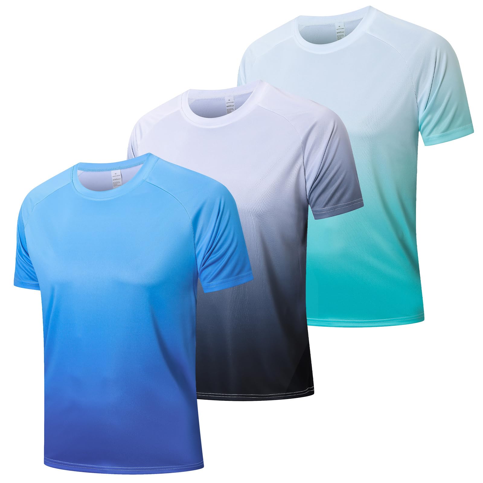 Cimic 3er Pack Rashguard UV Shirt Herren, UPF 50+ UV Schutz Schwimm Tshirt Schnelltrocknend Atmungsaktiv Sonnenschutz für Outdoor Surfen Running Top