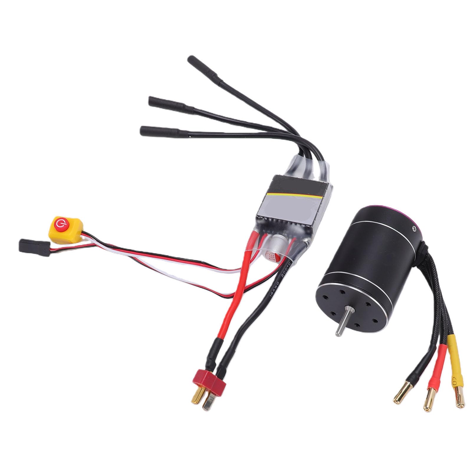 Generic RC bezszczotkowy silnik ESC Combo 3650 3300KV wysoka prędkość do 1/10 1/8 skala RC ciężarówki łodzie wodoodporny stop aluminium