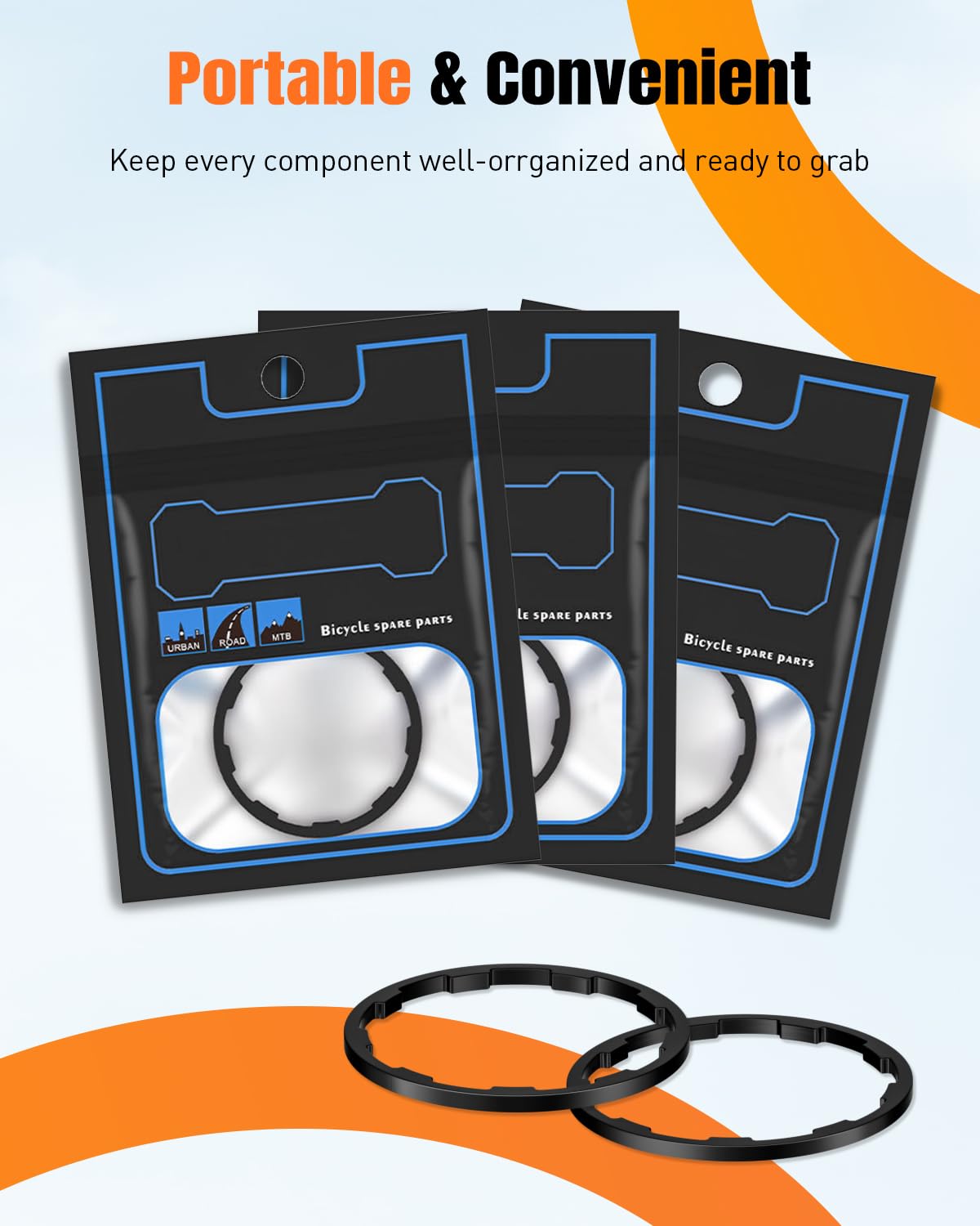 Pawfly Kit 9 Pezzi Distanziali per Cassetta Bici, Rondella Mozzo in Lega di Alluminio per Cassette 7/8/9/10/11 Velocità, 6 Misure – 1/1.5/1.85/2/2.18/2.35mm, Guarnizione Cassetta per MTB e Bici da Str