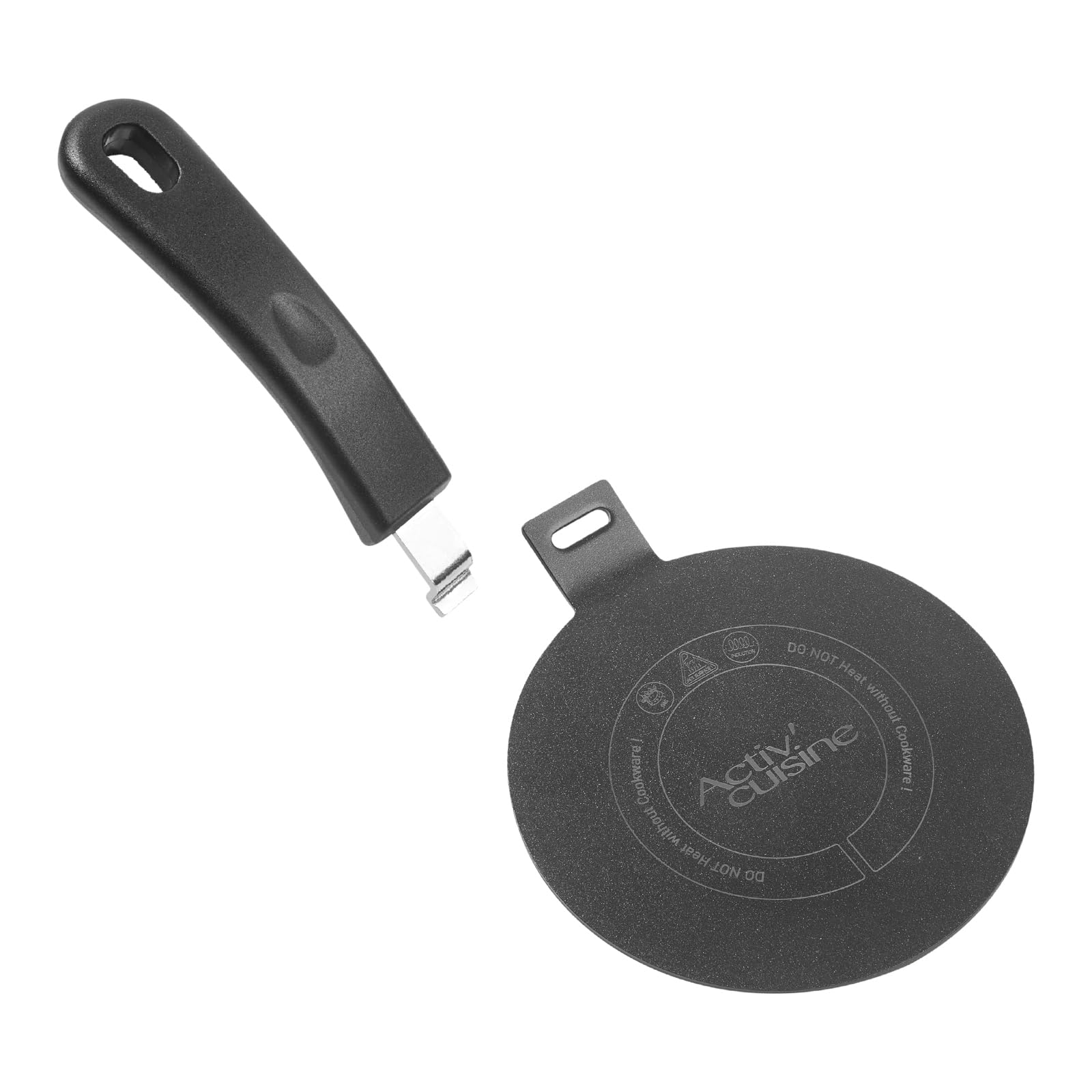 ACTIV CUISINE Adaptador de inducción de disco placa de 14 cm de difusión de calor de acero inoxidable, difusor de inducción Moka para utilizar cafeteras y utensilios de cocina, Negro