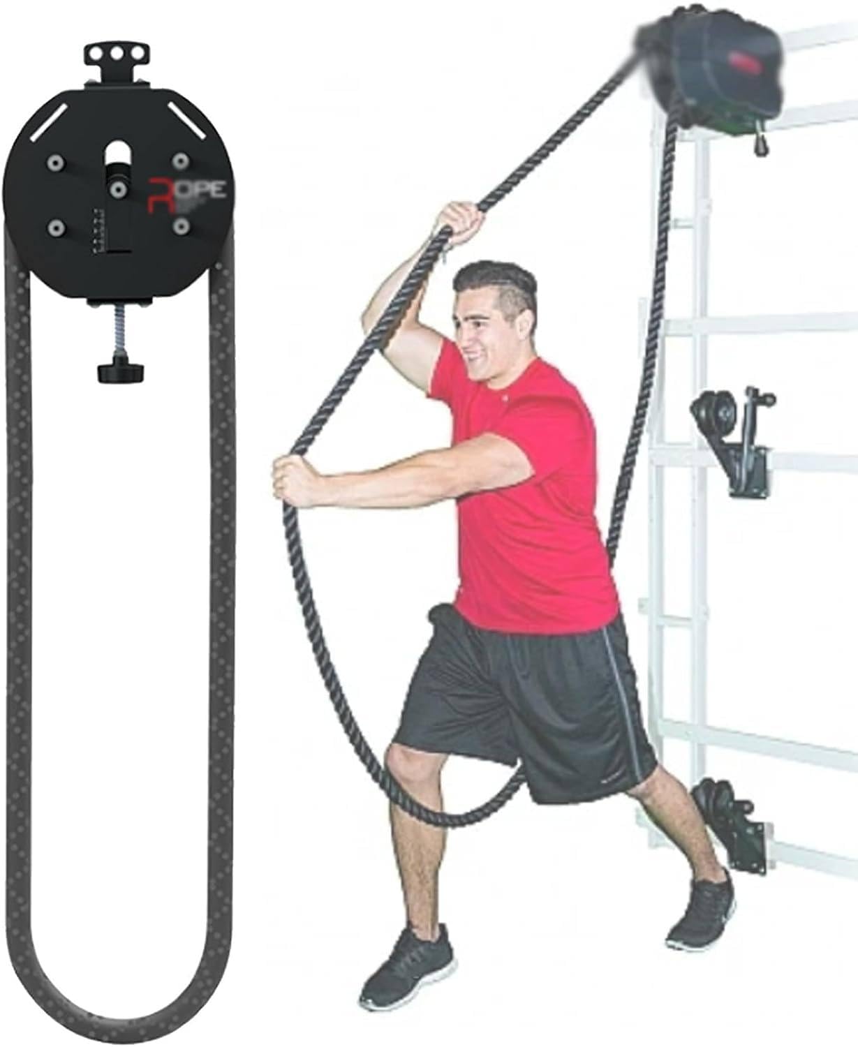 Trener linowy Endless Rope z regulowanym oporem, system lin z linką, trening linowy do ćwiczeń wytrzymałościowych mięśni, trening kończyn górnych