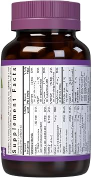 Bluebonnet Nutrition Maxi One (with Iron), Whole Food Multiple, Enzymes, Energy, Vitality, Gluten & Dairy & Soy Free, Kosher, Vegetarian Friendly, Non-GMO, 2 Month Supply, Beige, 60 Count