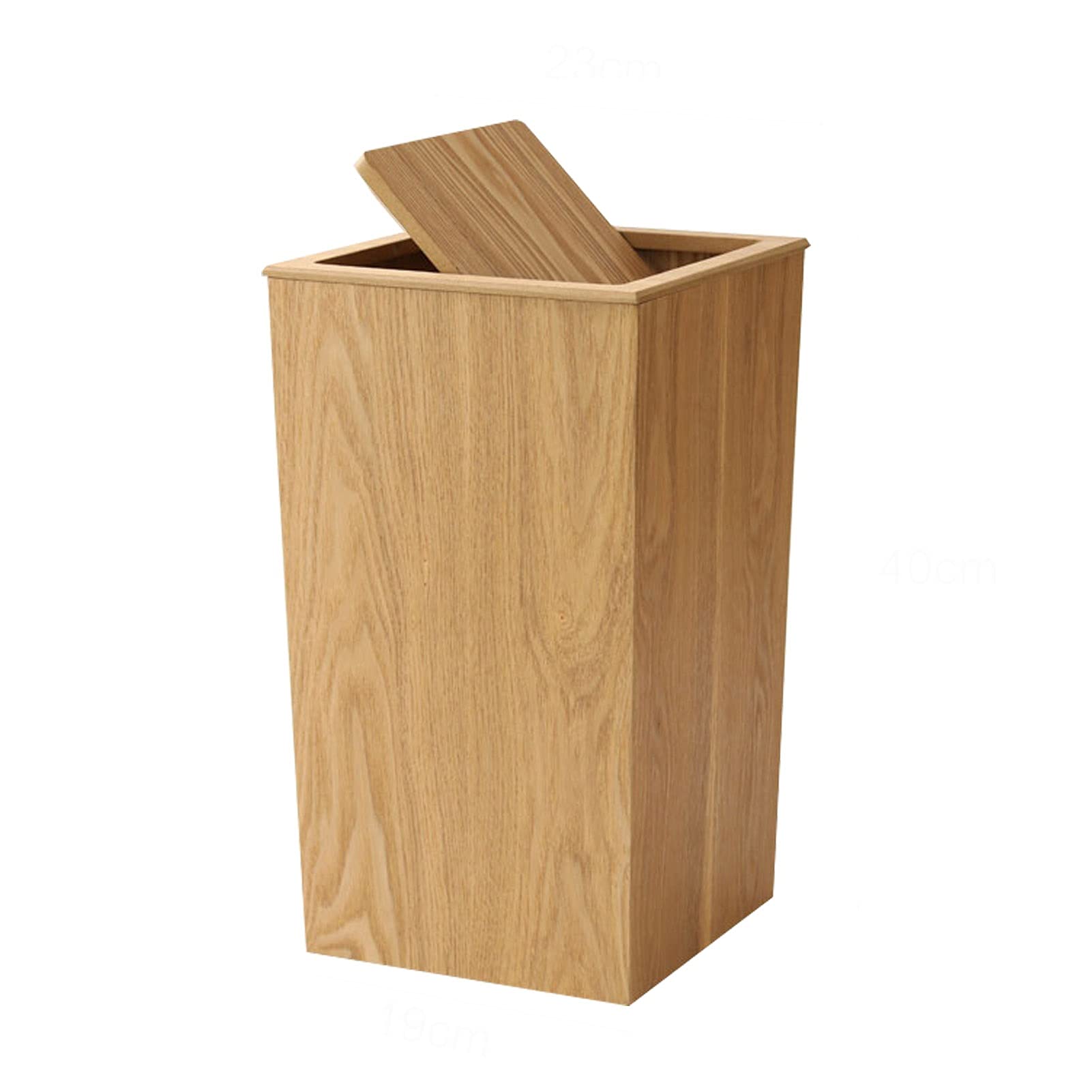 Advap Cestino della Spazzatura Quadrato a Forma di cubo, Cestino per Il Riciclaggio della Carta da Ufficio, Cestino per la Carta straccia in Legno Ecologico, per Camera da Letto, Soggiorno, Cucina