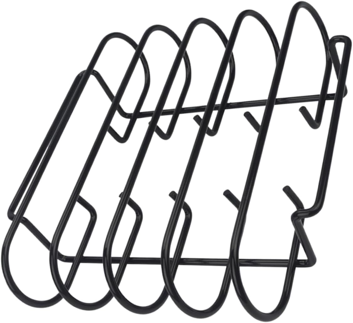 Toyvian Outdoor BBQ Grill Rack Portable Stainless Steel Rib Rack for Chicken and Ribs Compact Design Durable and Wear Resistant for Camping and Backyard Barbecues