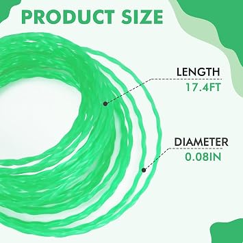 THTEN 0.080 Twiste Trimmer Line Replace for Greenworks 80V 60V 48V 40V 24V