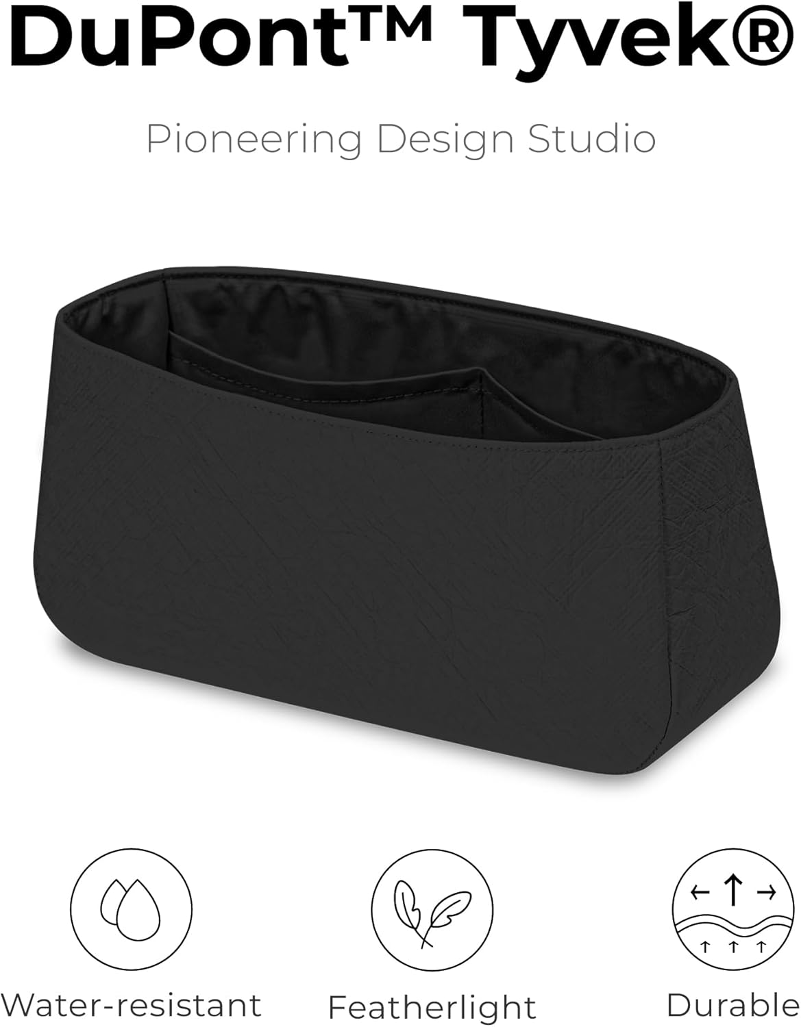 Handbag Organizer Insert for LV Diane,Custom Fit Inside Premium Matte Black Lightweight Water Resistant Purse Insert