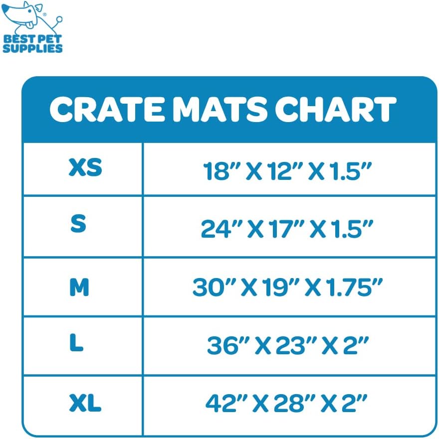 Best Pet Supplies Machine Washable Dog Crate Mat – Double-Sided Kennel Pad - Brown Linen, XL (42 x 28)