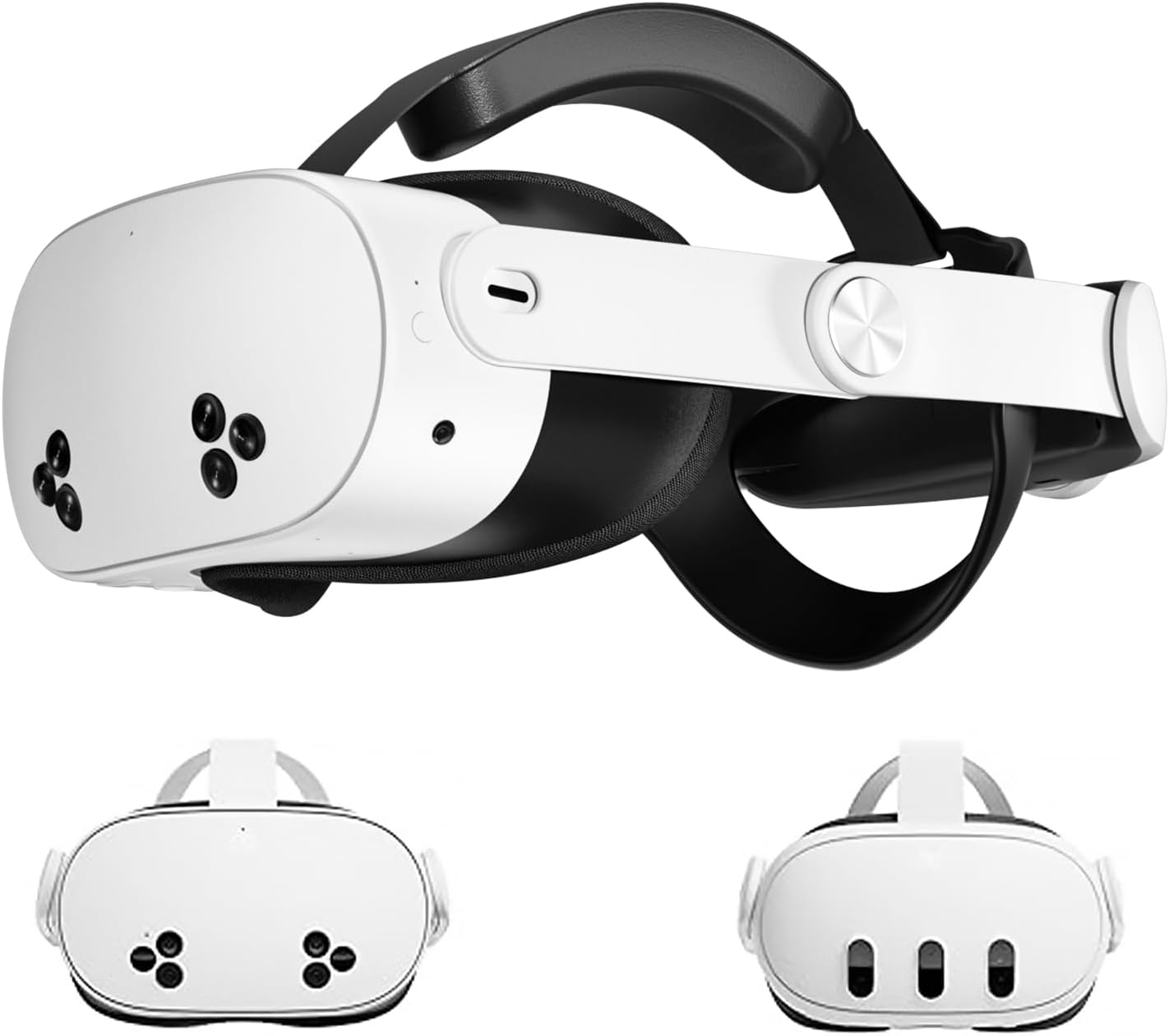 Saqico Comfort Head Strap Compatible with Meta Quest 3S and Quest 3,Adjustable Elite Strap Reduce Pressure & Balanced Weight Distribution for Oculus Quest 3/3S VR Headset Accessories