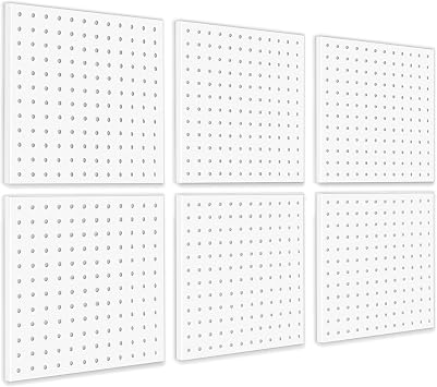 Pegboard, Pegboard, Metal Pegboard Wall Organizer Panel Accessories, Mount Display Pegboard Kit for Wall Garage Craft Room Office Workshop Easy Installation White
