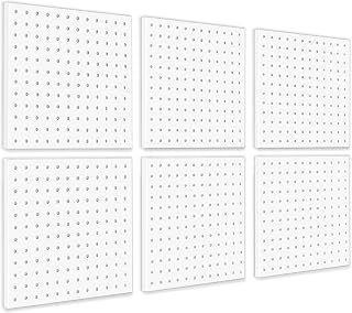 6Pcs Metal Pegboard Wall Organizer Panels, Peg Boards for Walls