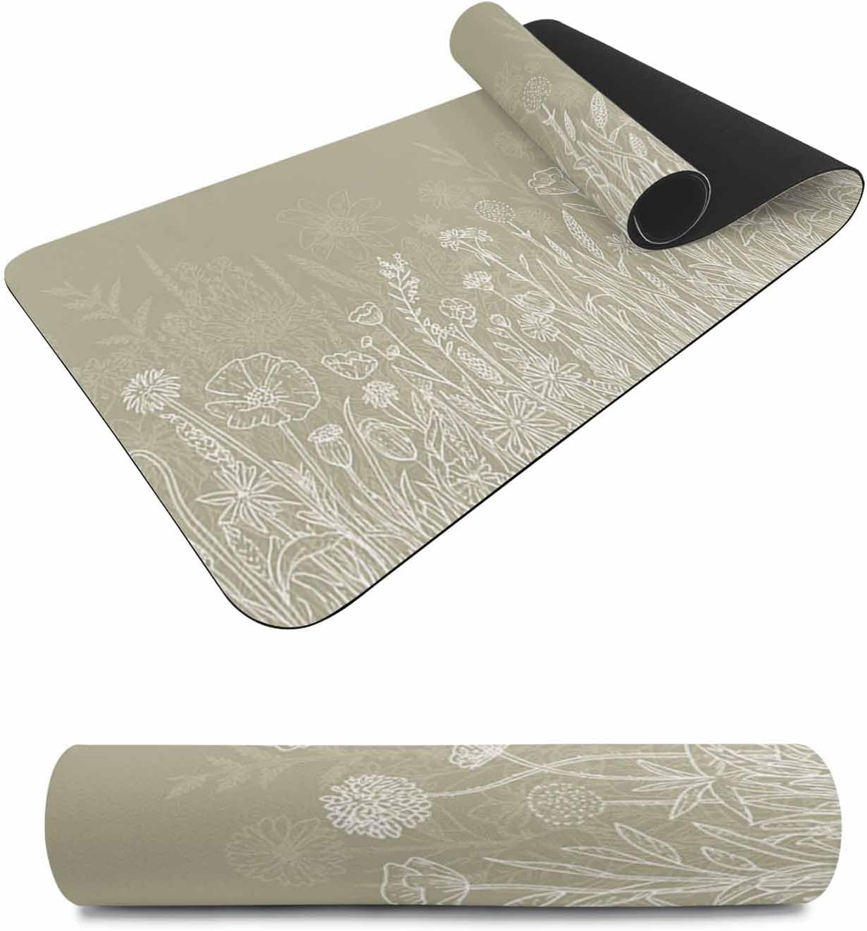 Heat Proof Table Pads Waterproof Decorative, Fall Brown Floral Non-Slip Table Countertop Protector, Summer Autumn Butterfly Insulation Mat for Dining Room, 48 x 12 Inches
