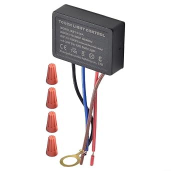 3 Way Touch Sensor Dimmer, Touch Light Switch, Table Lamp Dimmer Control Module Sensor, Touch Lamp Repair Kit for Incandescent Lamps LED Halogen Bulbs
