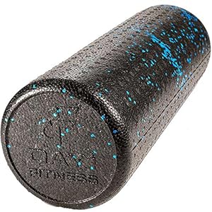 Day 1 Fitness High-Density Round Foam Rollers – 4 Size and 8 Color Options – Massage Rollers for Stretching, Deep Tissue and Myofascial Release