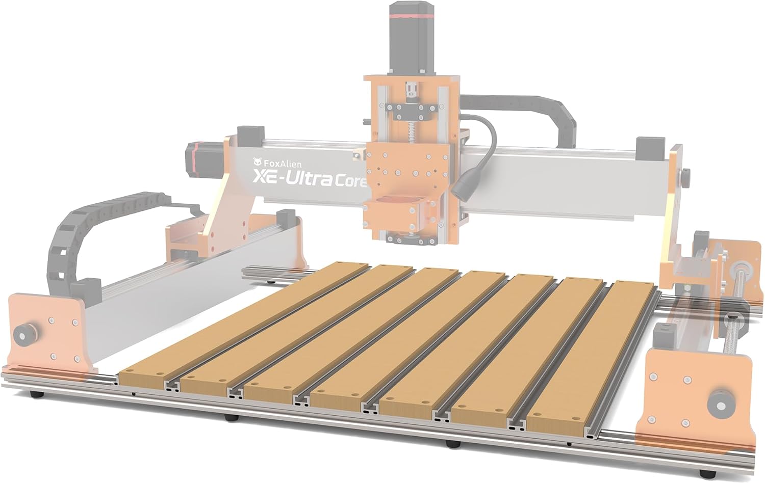 FoxAlien T-slot Hybrid Spoilboard Work Table for XE-Ultra Core CNC Machine, Aluminum Profile Base Frame Uipgrade Kit for Woodworking Cutting
