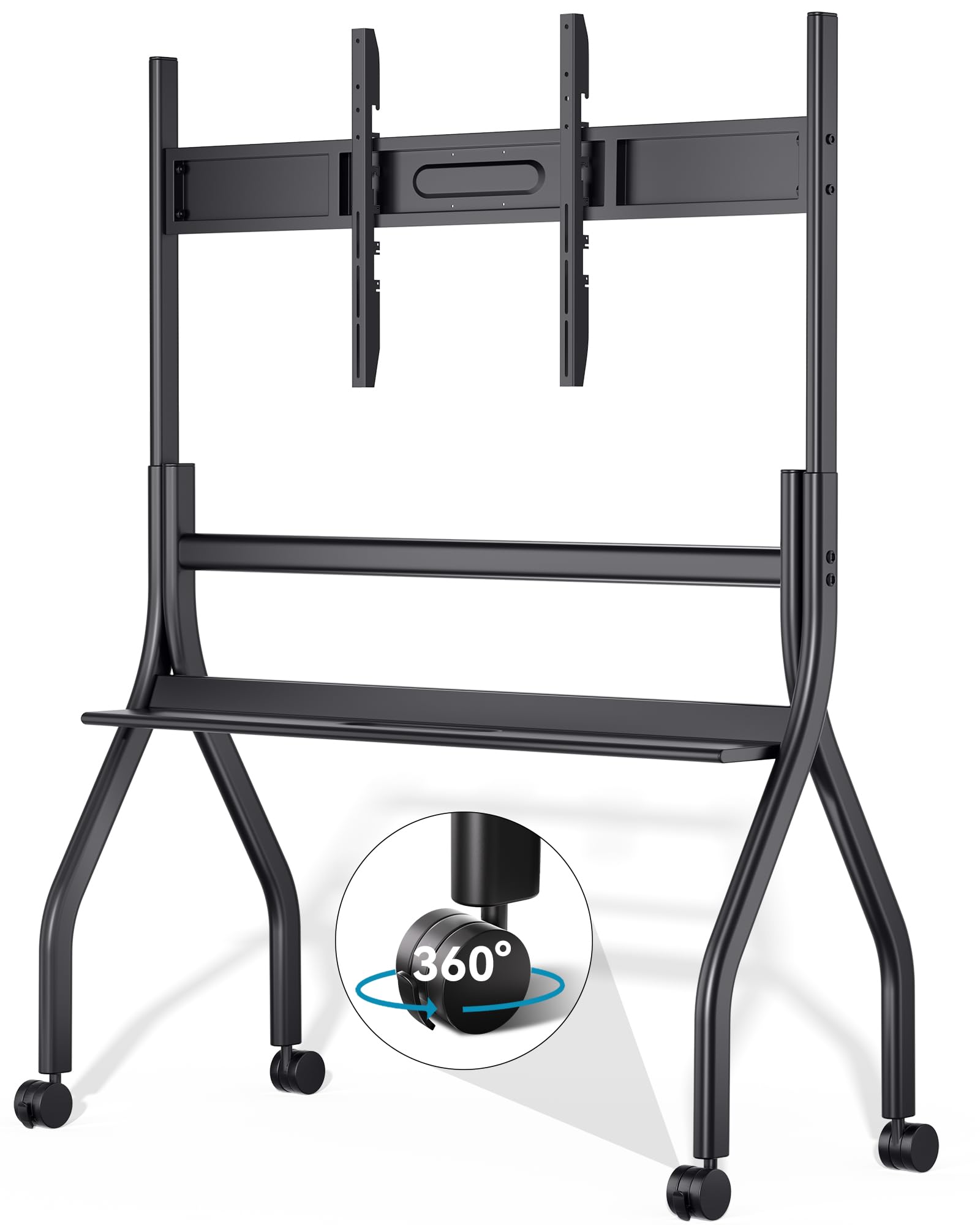 HKMLCSmart Board Stand for 55”– 86” Interactive Whiteboard, Mobile Portable Stand with Wheels, Design for Classroom Home Office