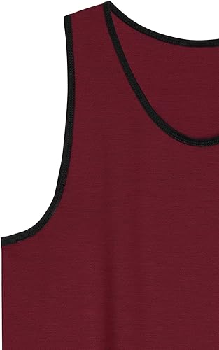 Miniatura 4 de Allsense Mens Hipster Hip Hop Longline Dropcut Solid Curved Hem Tank Top Shirts