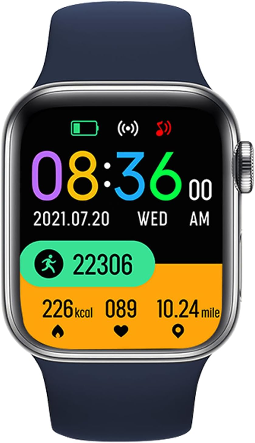 Tracer TW7-BL FUN Smartwatch displaying health metrics like steps, calories, heart rate, and distance.