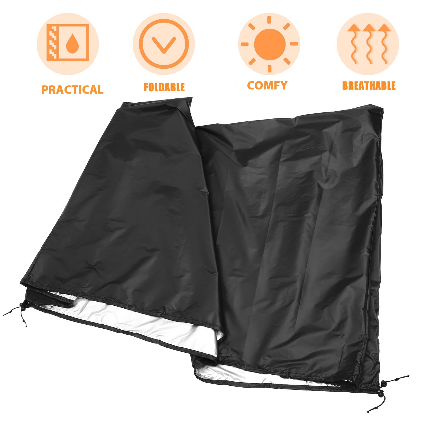 PACKOVE Housse de Chaise Extérieure en Tissu Oxford Imperméable et Résistante aux Uv, Protection Anti-poussière pour Balancelle de Jardin Design Simple et Élégant
