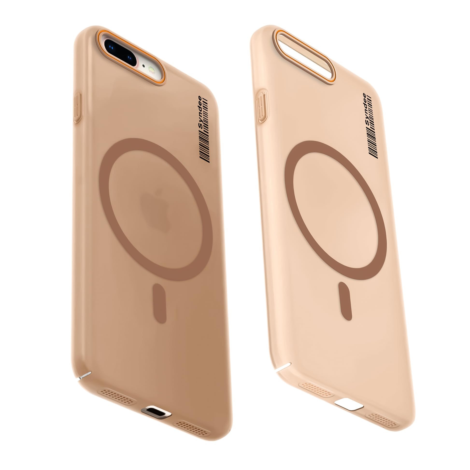 DL3 Mobilak Case Back Cover for iPhone 7 Plus/iphone 8 Plus, Sleek Frosted Translucent Back Only Compatible with Wireless Magnetic Accessories | Anti-Scratch Shockproof Phone Case (Brown)