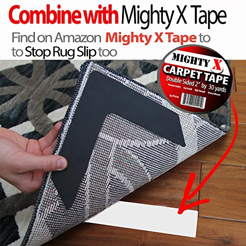 Nevercurl Best V Shape Design Rug Corner Gripper To Instantly Stops Rug Corner Curling - Safe For Wood Floors - For Indoor & Outdoor Rugs - Carpet Tape/Rug Tape - Not An Anti-Slip Pad - Rug Grip #TOP6