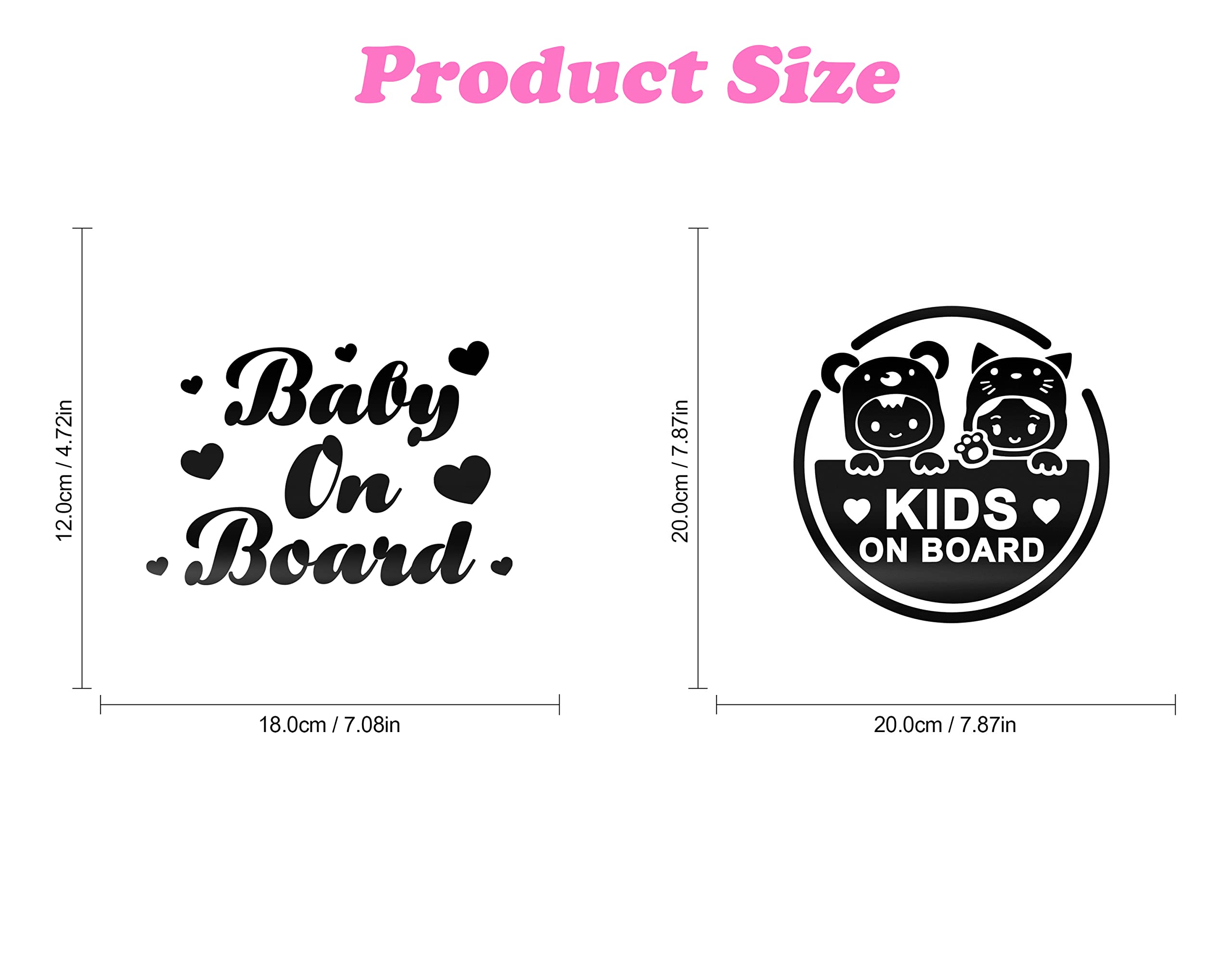 4 Pcs Baby On Board Car Stickers - Holographic Silver Reflective Decals For Window, Bumper, Safety Signs