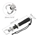 PATIKIL Fish Lip Gripper with Scale Max 66 LB Stainless Steel Fish Grip Grabber Holder with Strap for Fishing, Black gallery image