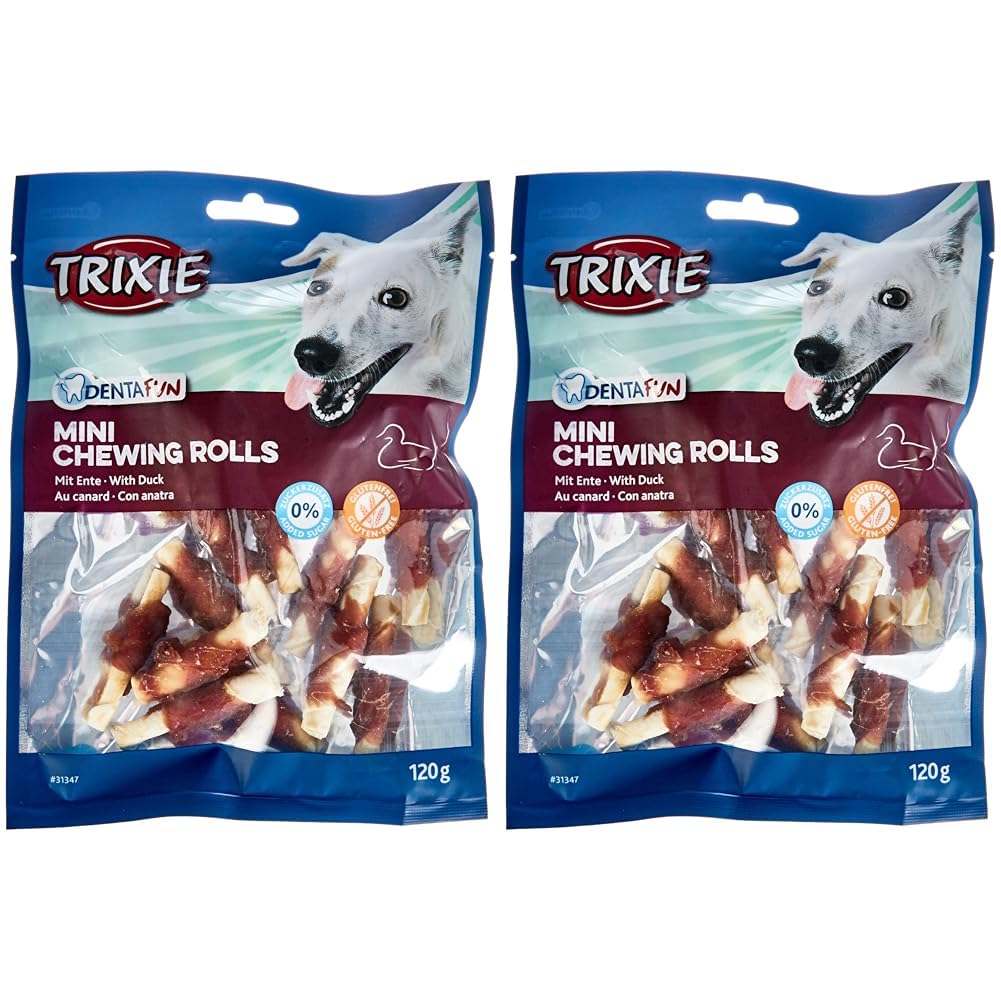 Denta Fun Mini Duck Chewing Rolls, 6 cm, 120 g (Packung mit 2)