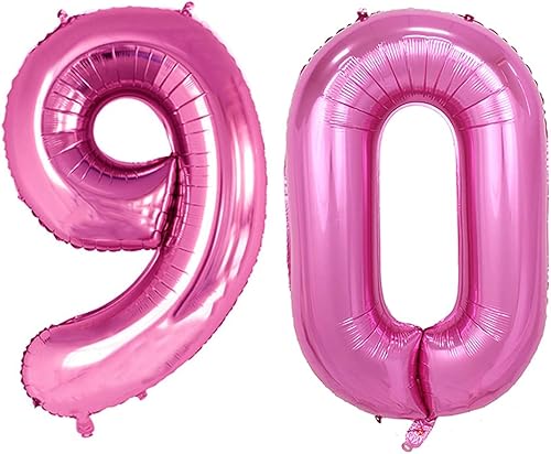 Miniatura 45 de GOER Globos con el número 40 para decoraciones de fiesta de cumpleaños número 40, globos de helio de aluminio jumbo de 42 pulgadas para 40