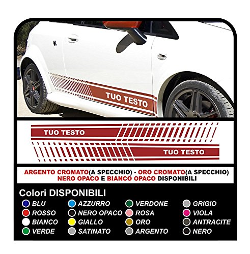 Kit autocollants latéraux Super Sport Course gris satin pour voiture