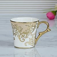 Vista 8 de Demitasse - Tazas de café de cerámica de 5.9 onzas, tazas de capuchino, tazas de cerámica Demitasse tazas de café pequeñas para té con leche latte