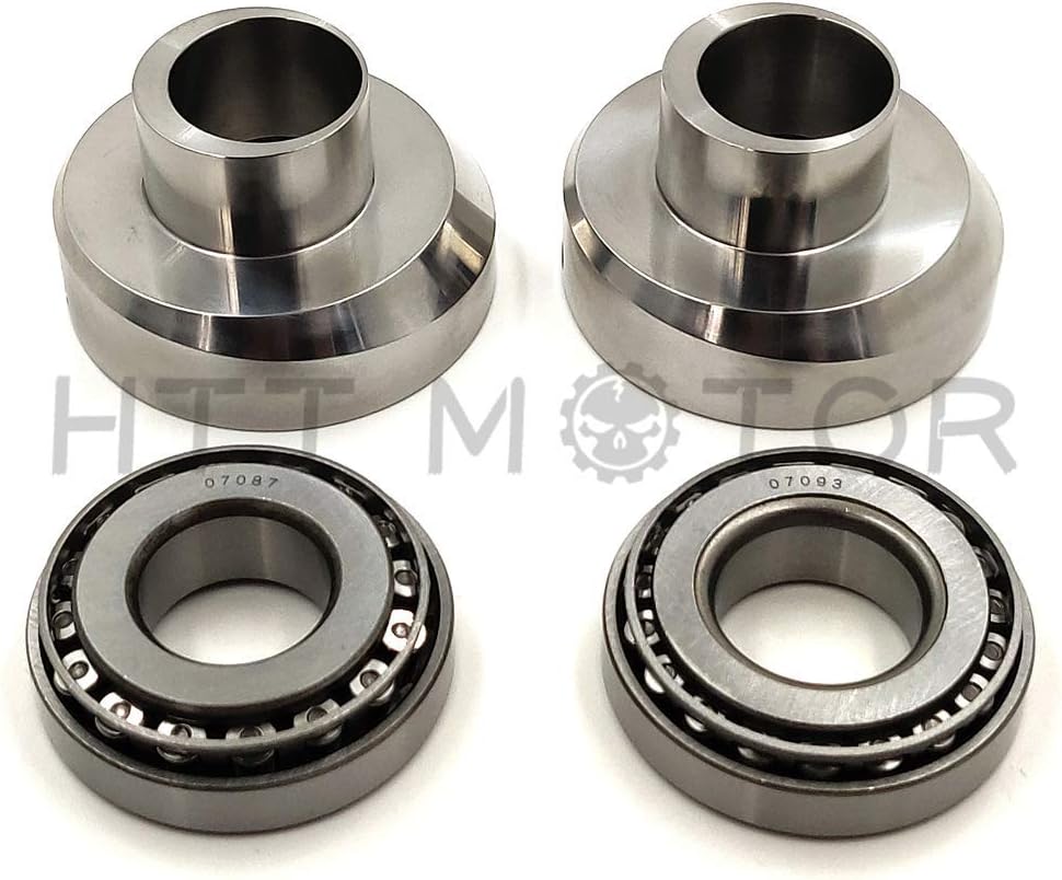 XKH- Compatible with Chrome Raked 3 Degree Fork Neck Cup Kit Harley Ironhead 7/8 ID Sportster XLCH XL [B07NSGBXHC]