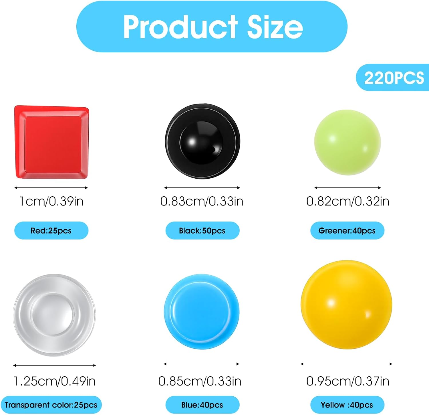 Hecila 220pcs Bump Dots for Visually Impaired Adhesive Silicone Braille Bump Stickers Low Vision Aids Tactile Dots Braille Aids Tactile Stickers Multiple Colors Shapes Assorted Sizes for Elderly Blind