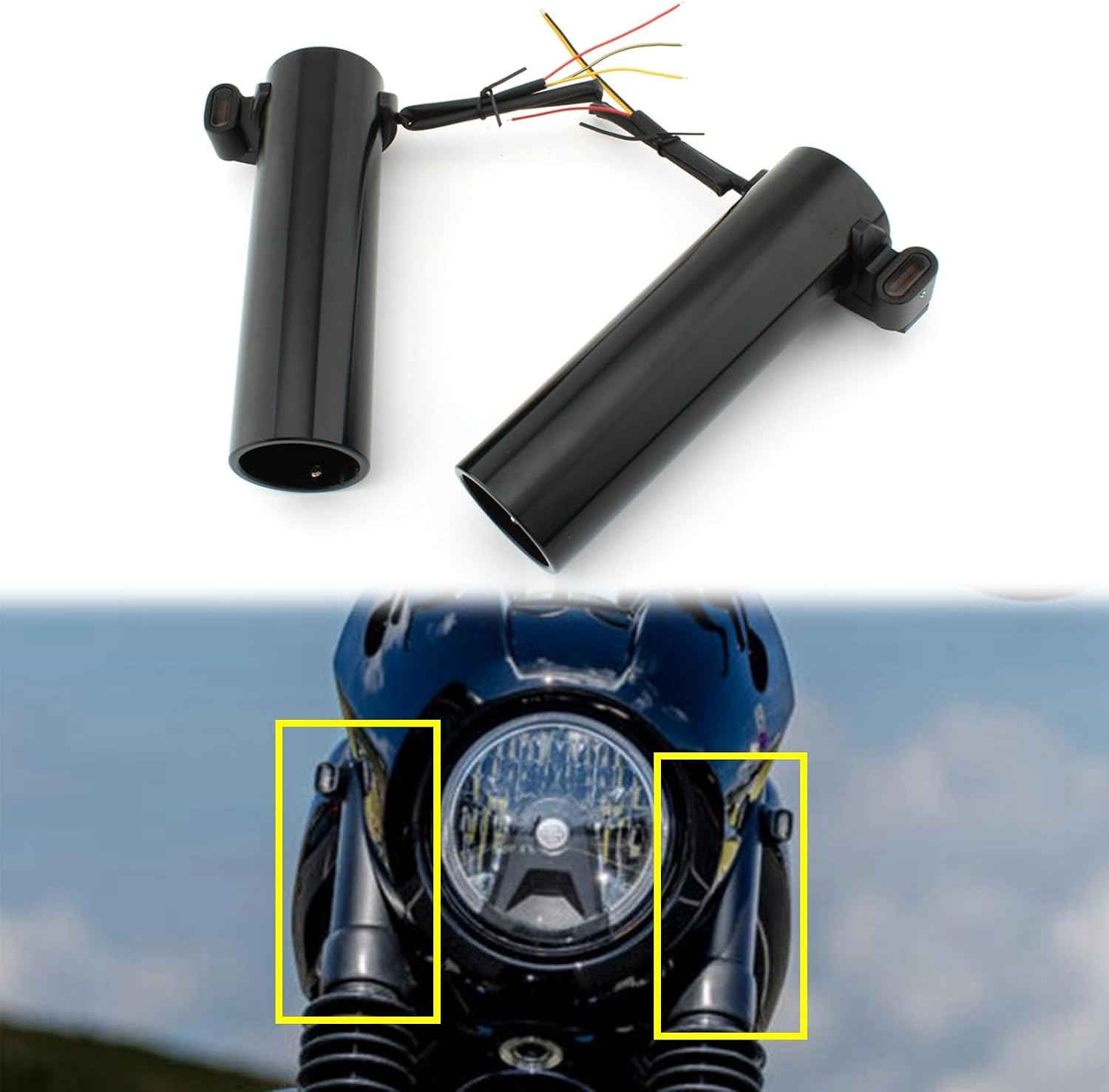 Dirt Bike Front Fork Boots Shock Covers Protector Motorcycle Shock Absorber Guard Replacement For Harley Nightster RH975 2022-2023 2PCS