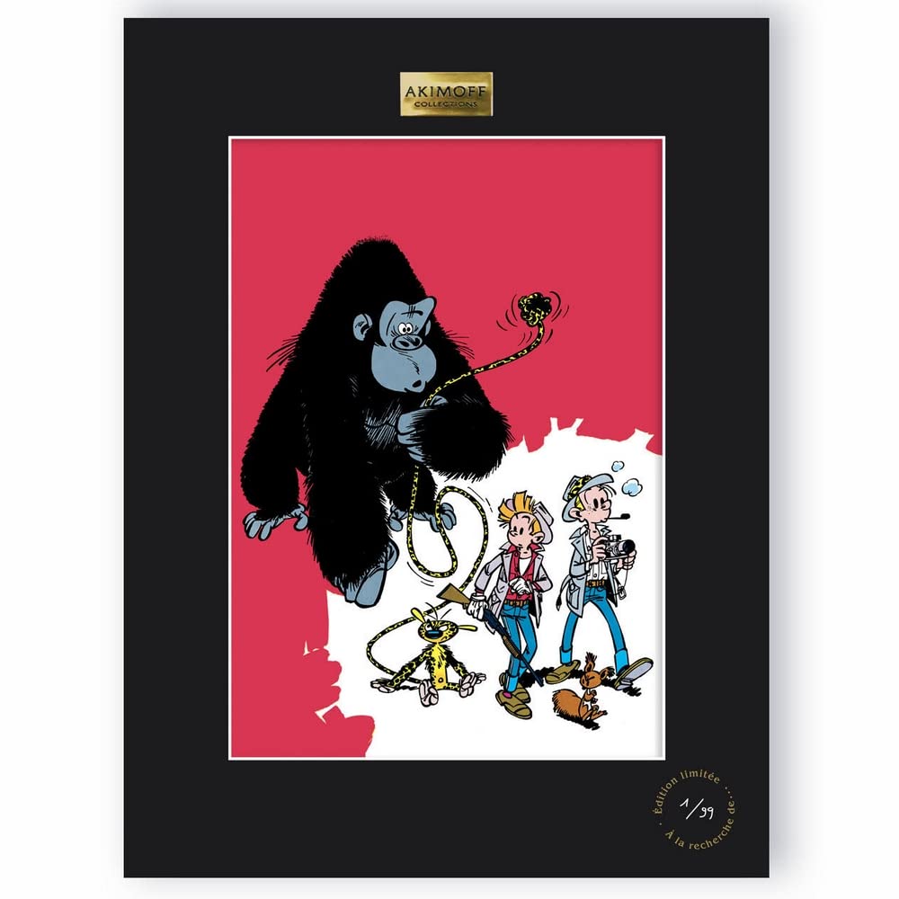Póster Franquin Spirou y Fantasio cartel Le gorille a bonne Mine cómic 30x40cm