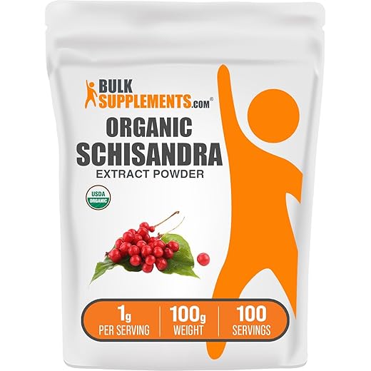 BULKSUPPLEMENTS.COM Schisandra Extract Powder - Schisandra Supplement, from Schisandra Berries - 1000mg of Schisandra Berry Extract per Serving, Gluten Free (100 Grams - 3.5 oz)