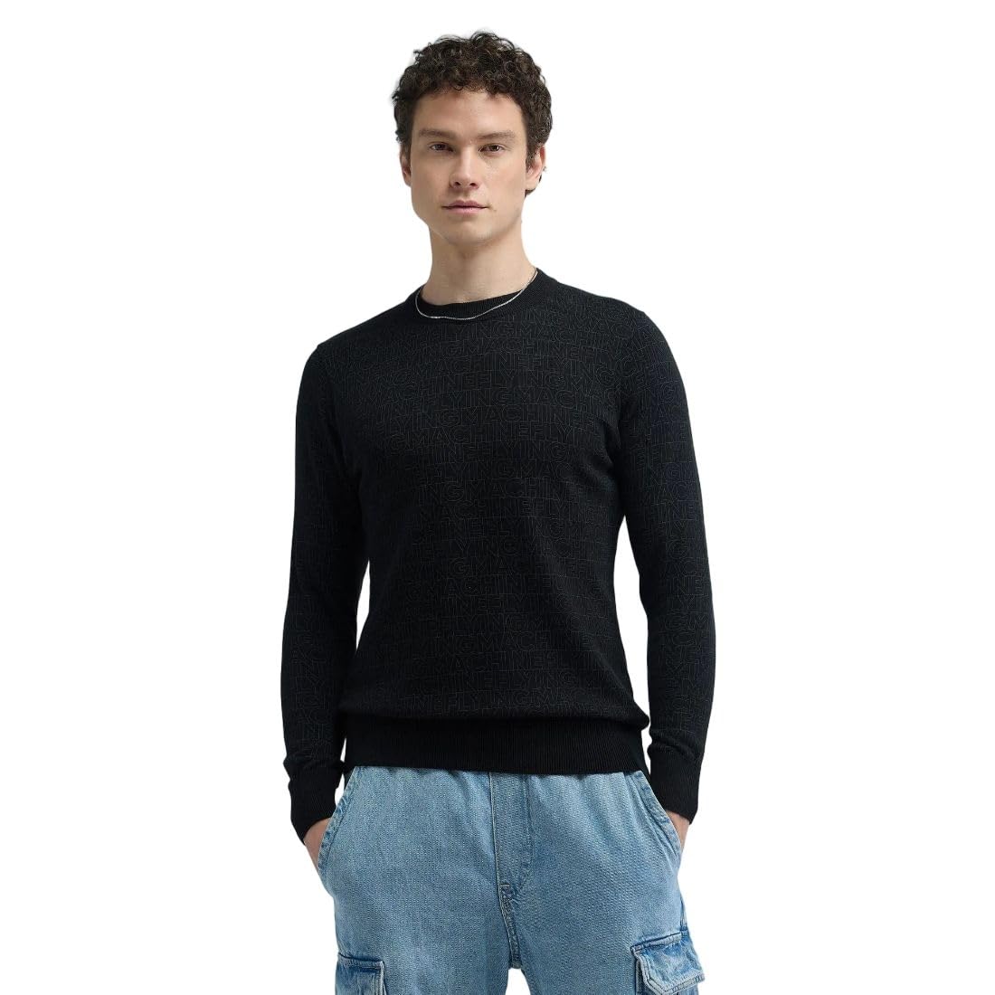 flying machine Men's Regular Fit Sweater| Printed-picture-36