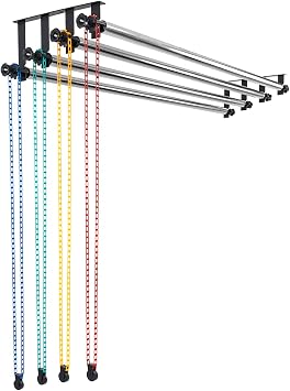 Photography Backdrop Roller Support System, 4 Rollers, 120-inch Stainless Steel Crossbars, Wall/Celing/Light Stand Backdrop Mount, Background Support