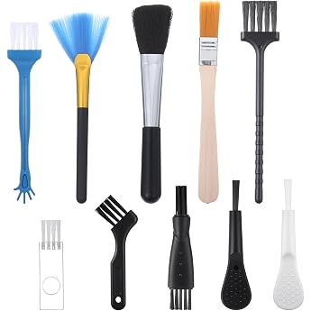 Bewudy Pack of 10 Antistatic Brush Cleaning Brush Set Nylon Computer Cleaning Set Portable Keyboard Brush Computer Cleaning Brush for Keyboard Laptop Circuit Board Motherboards Camera