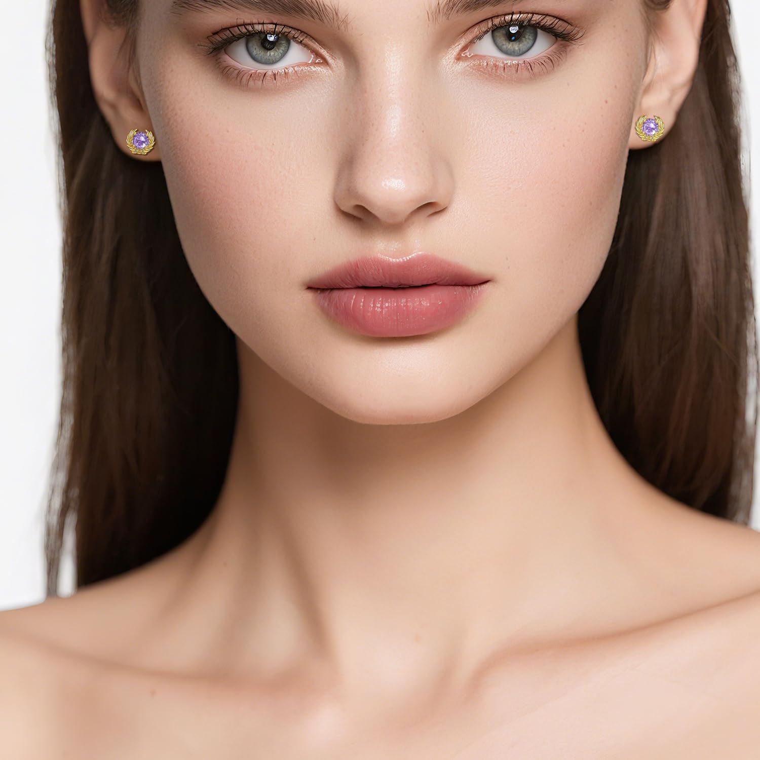 Stud Earrings Angel Wing 925 Sterling Silver Earrings Post Birthstone Earrings Holiday Birthday Jewelry Gifts for Women - Image 2