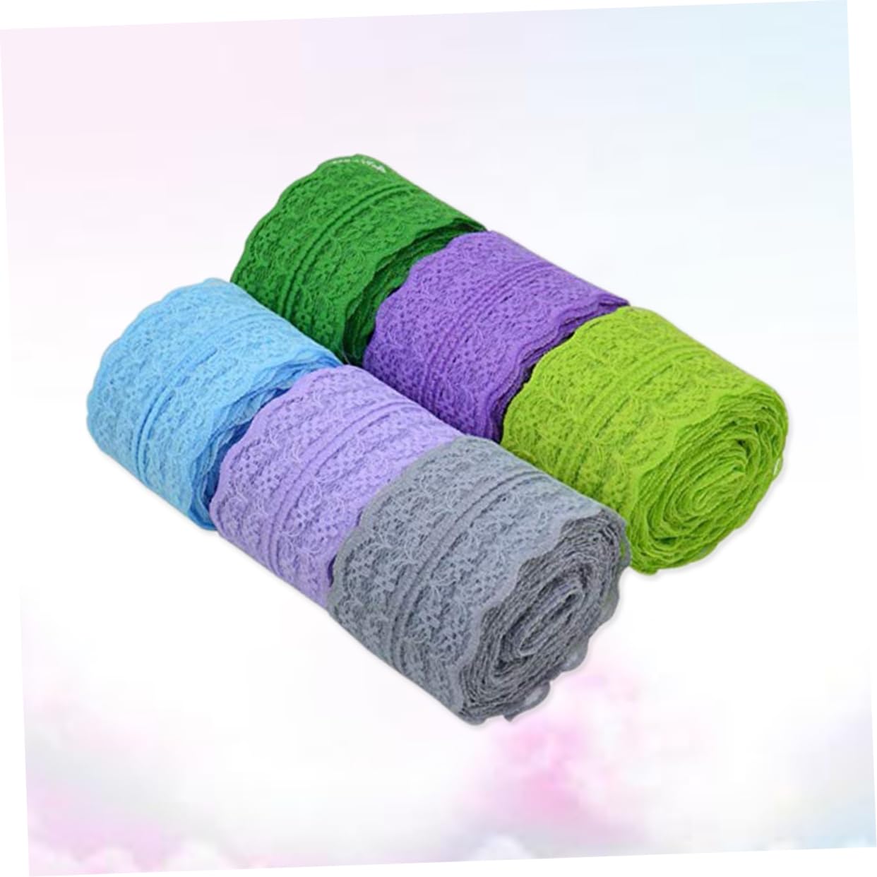 SEWACC 18rollen Packung Spitzenband Mit Floralen Mustern Breit Für Hochzeitskarten Bastelprojekte Haarbänder Dekoration Und Näharbeiten Helllila