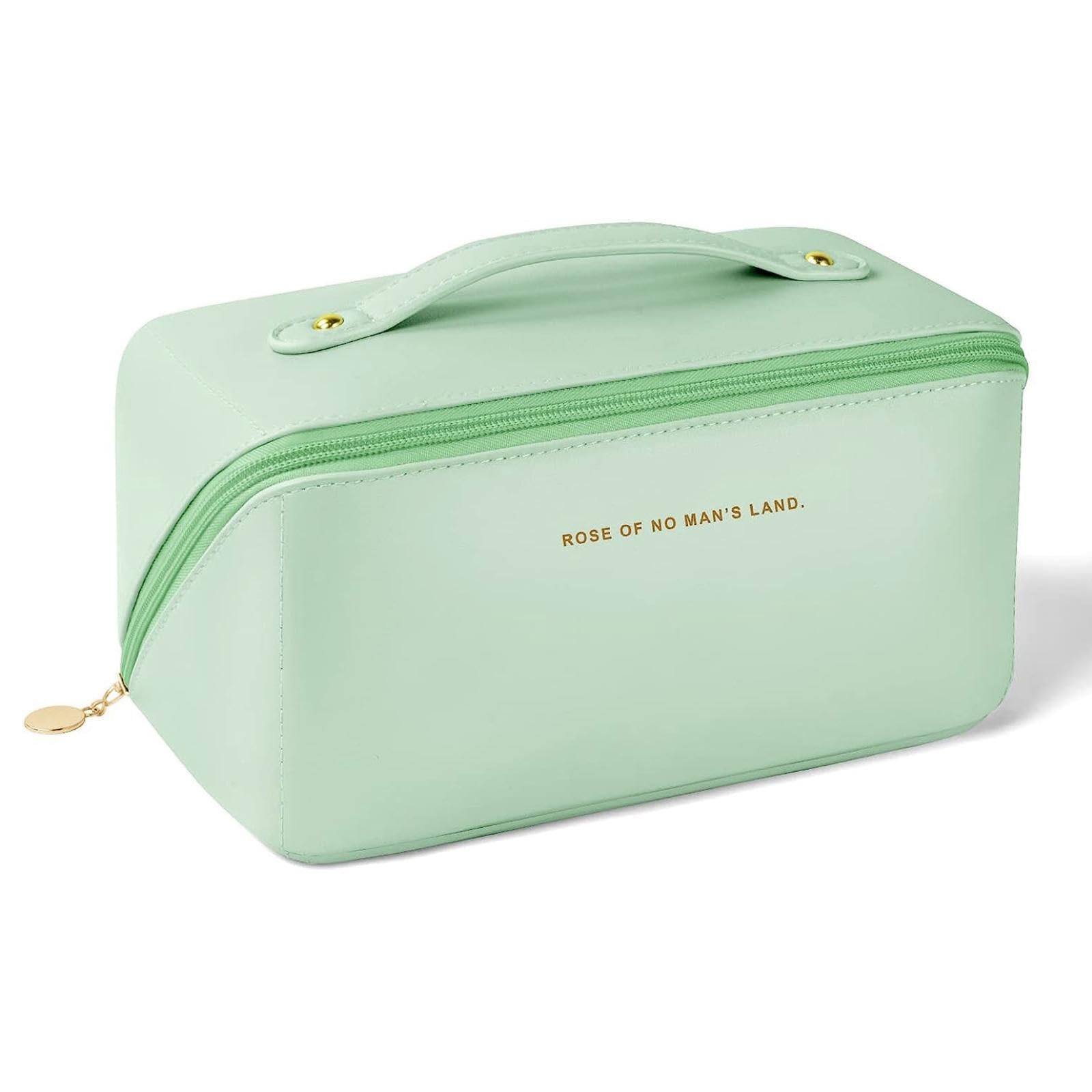 Aucuu Borsa Cosmetica da Viaggio, Beauty Case da Viaggio Donna, Borsa da Viaggio per Cosmetici, Borsa Cosmetica da Donna in Morbida Pelle PU, Borse da Toilette Impermeabile Portatile