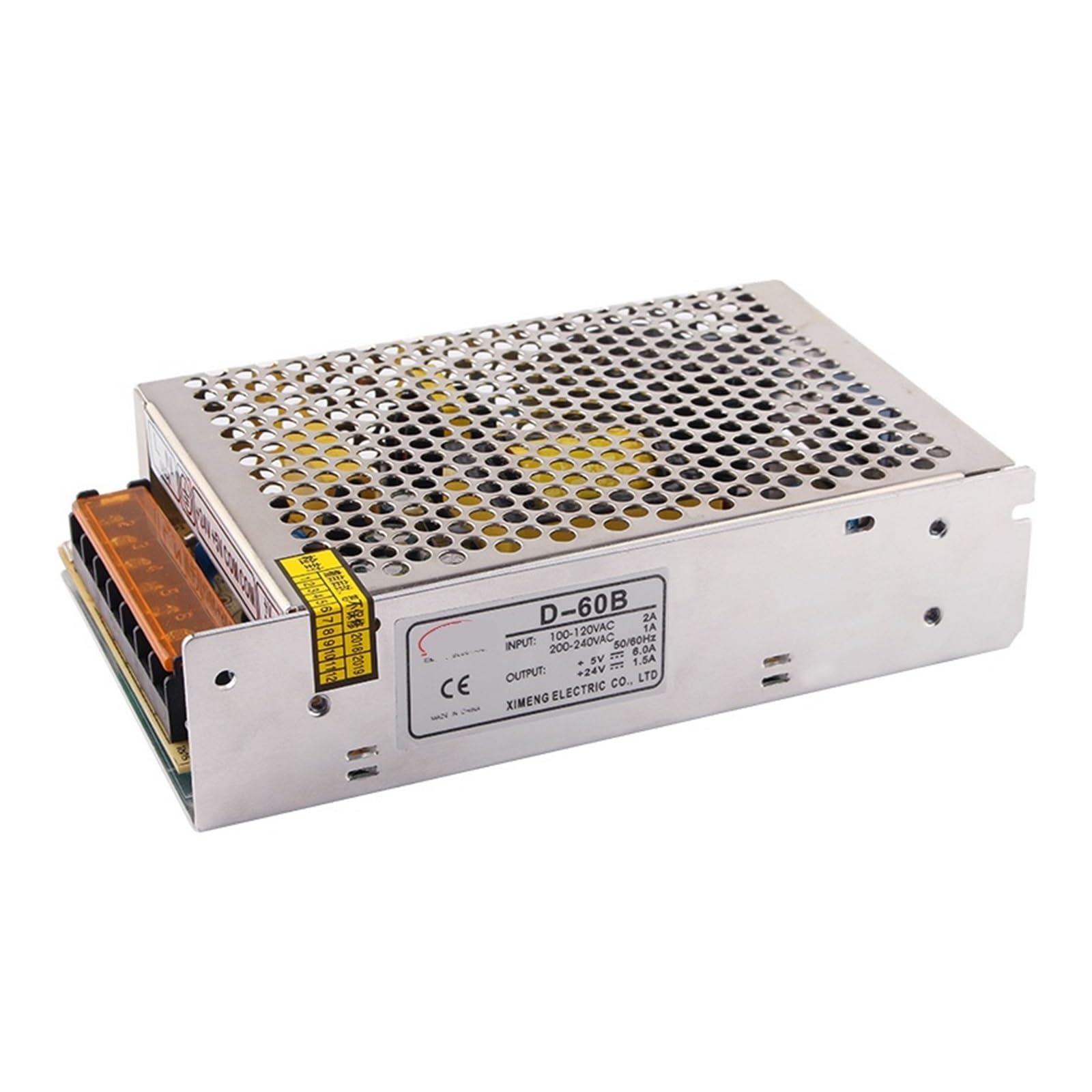 Bloc SMPS double sortie 5V 24V avec tension régulée D-60B