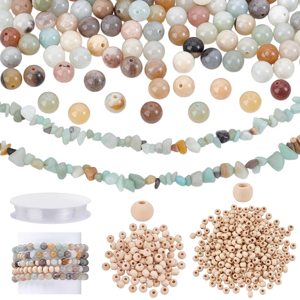 Perles de bijoux en bois PH PandaHall 6 mm pour fabrication de bracelet et collier DIY