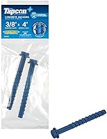 Vista 19 de Tapcon + Anclajes de hormigón de cabeza hexagonal de 3/8 x 2-1/4 pulgadas, 10 unidades, revestimiento climático azul resistente a la corrosión, uso