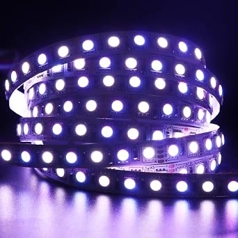 LED Strip Lights Kits,12V 16.4ft 300 Units SMD 5050 RGBWW Flexible Color Changing Waterproof LED Light Strip for Christmas Home Decoration, Remote Control and Power Supply Included