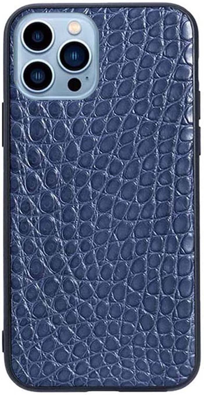 Coque arrière iPhone 13 Pro crocodile bleu protection 6.1