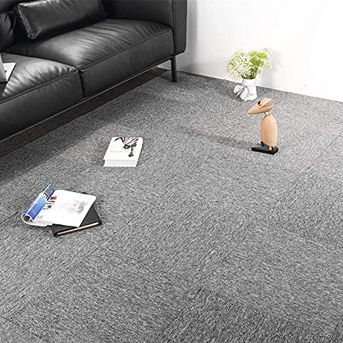 Nisorpa Heavy Duty Carpet Squares with Tapes 20x20 inch Light Grey 20
