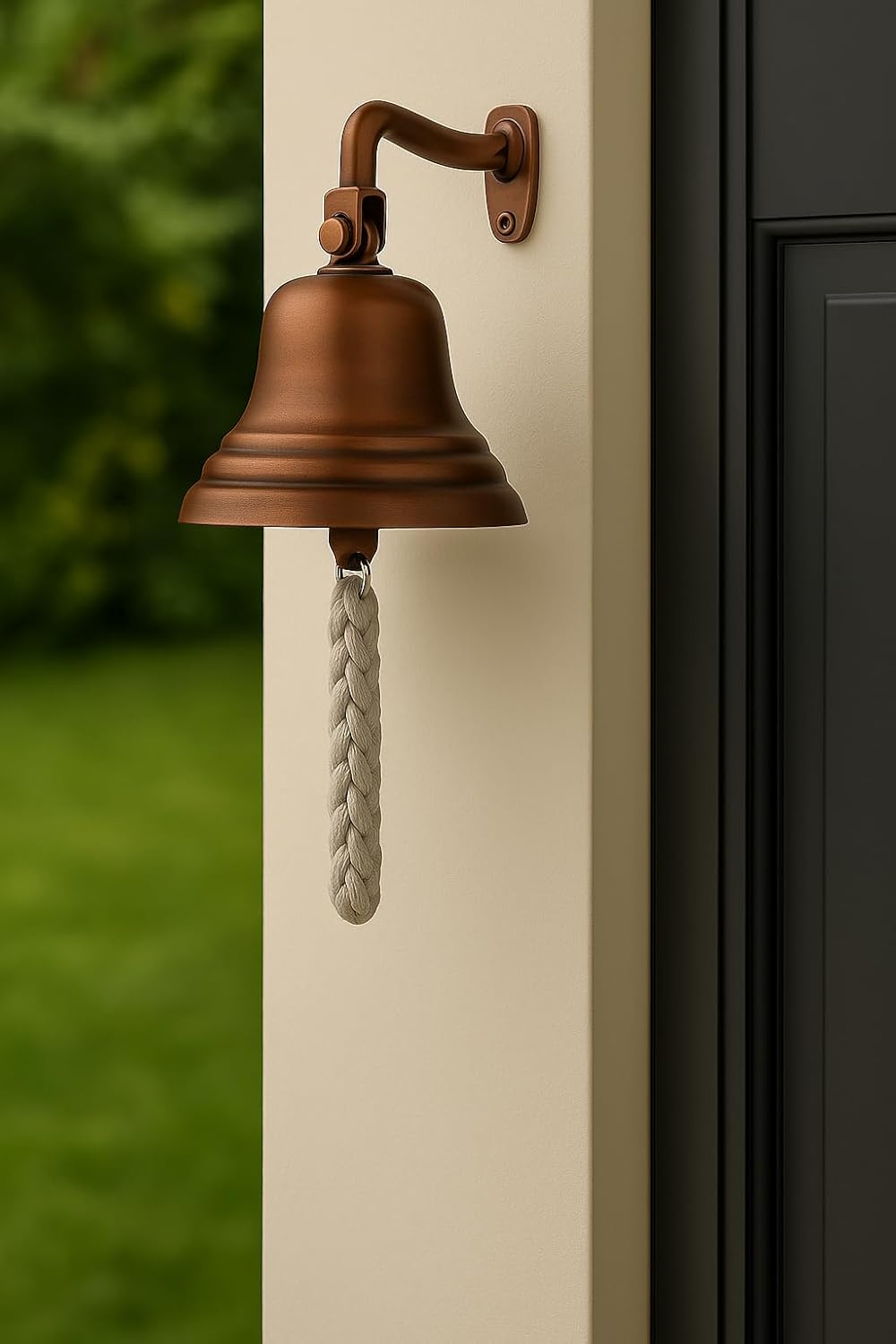 Bar Accessories for Home Pub HandBell – Wall Mounted BarBell Nautical Decorations – Unique Bronze Bell with Crisp Loud Sounds Ideal for Christmas, Reception, Pubs 4 Inch