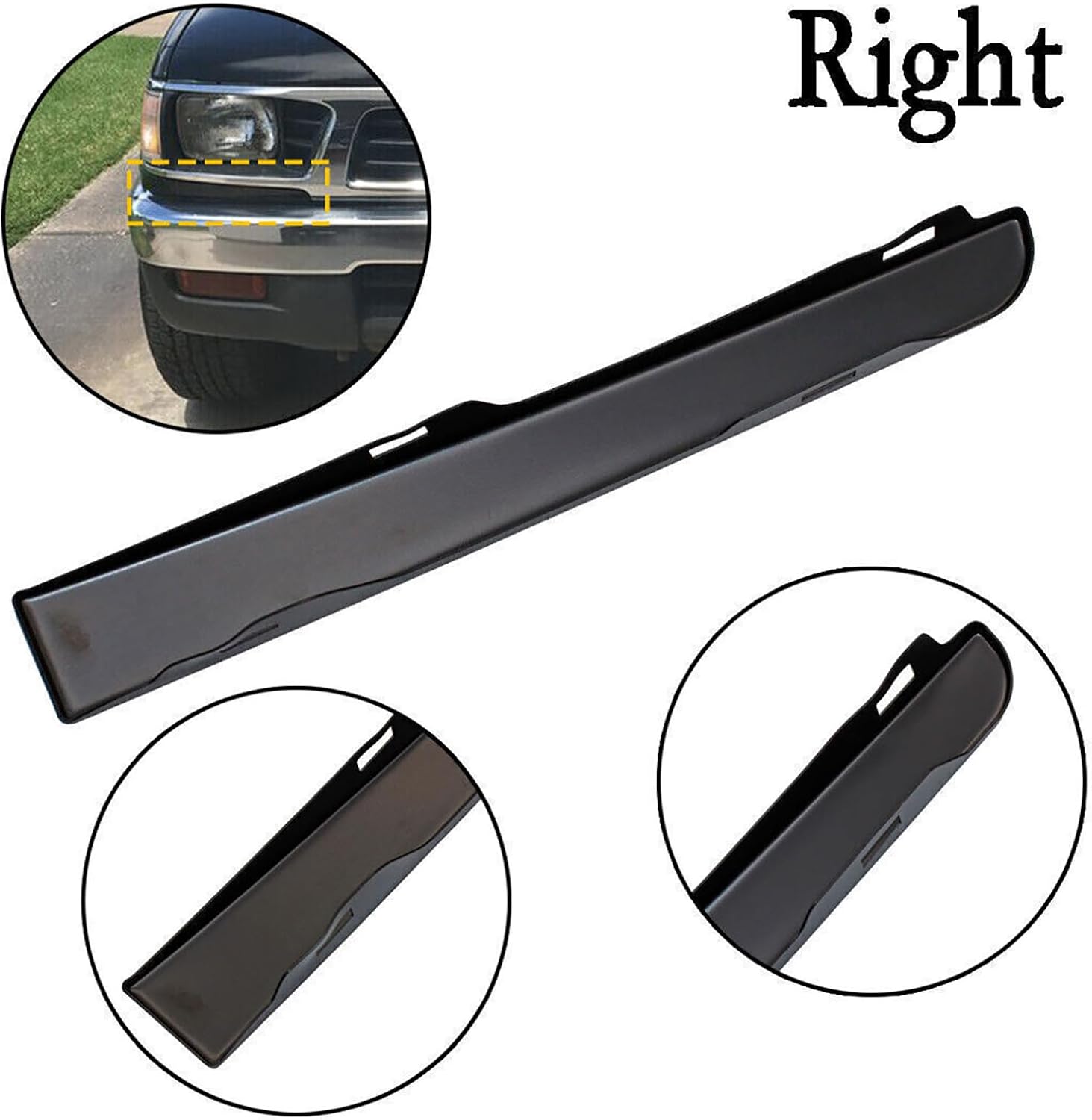2Pcs Front Bumper Headlight Filler Trim Panel LH+RH Fit for 1995-1997 T-Y-TA Tacoma 4WD