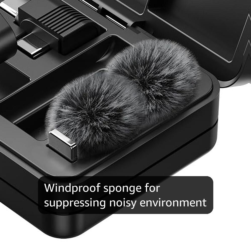 ULANZI A100 Wireless Lavalier Microphone Lapel Mic for Camera and Phone w USB C/3.5mm/Plug, 32KHz 16Bit, Noise Cancellation, 13.5-Hour Battery, Clip on Microphone for Video Podcast Vlog YouTube